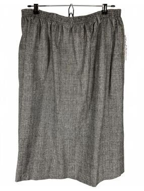 NWT Alfred Dunner Vintage 90s Glen Plaid Skirt // Made in USA Wool Blend 18W